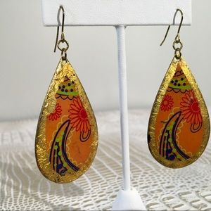 Boho paisley earrings